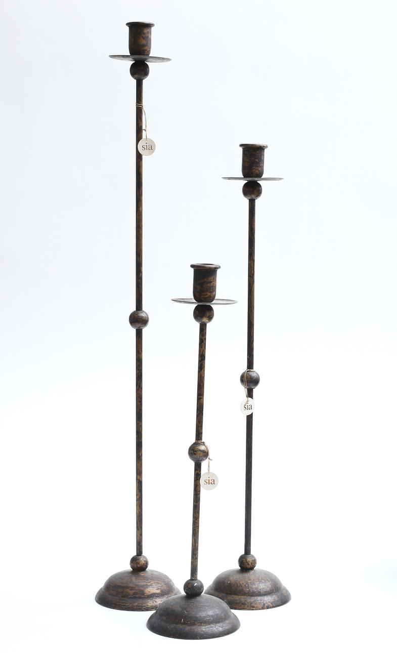 Candlesticks, 3 pcs, metal, SIA.