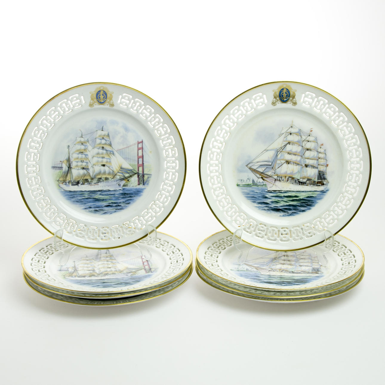 SAMLARTALLRIKAR, 8 stycken, "The Windjammer Collection", Bing & Gröndal.