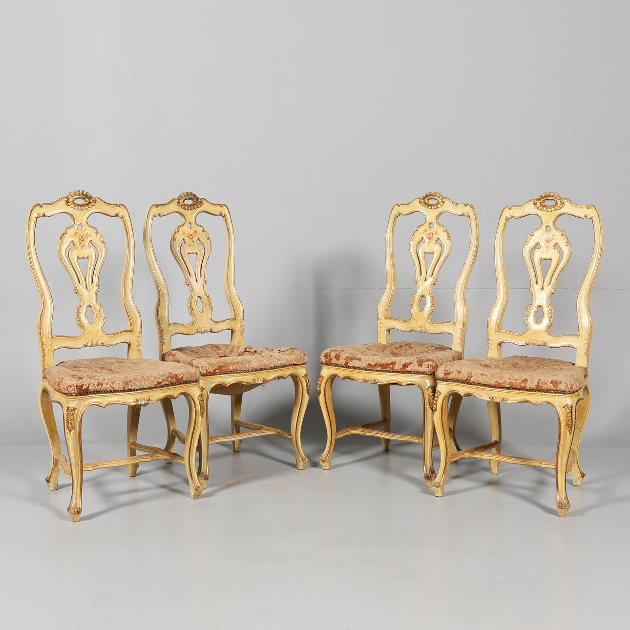 CHAIRS 4 pieces rococo style Italy.