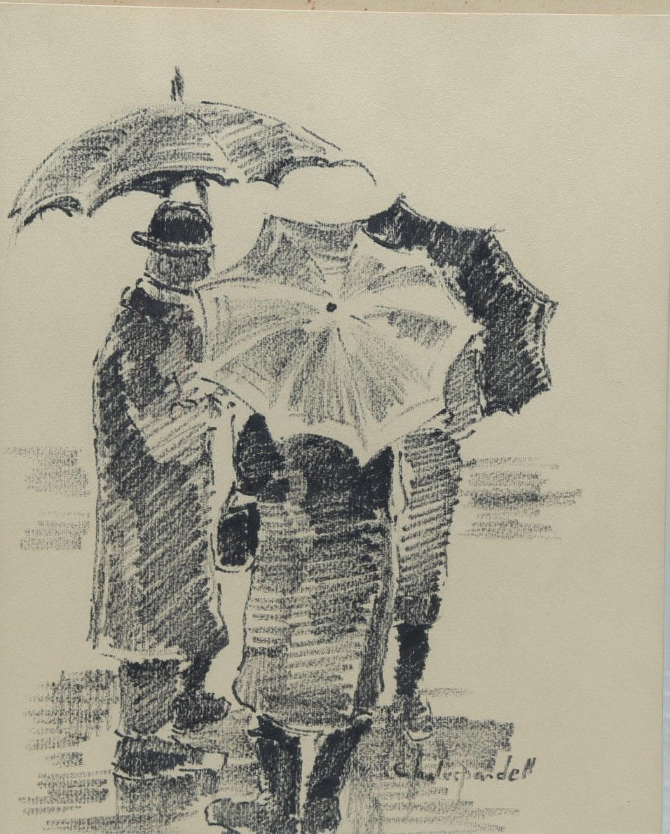 CATALAN SCHOOL, SECOND HALF 20TH CENTURY. Three characters.