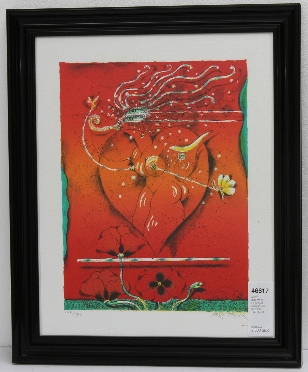 ARDY STRÜWER. Färglitografi, signerad och numrerad 132/190.