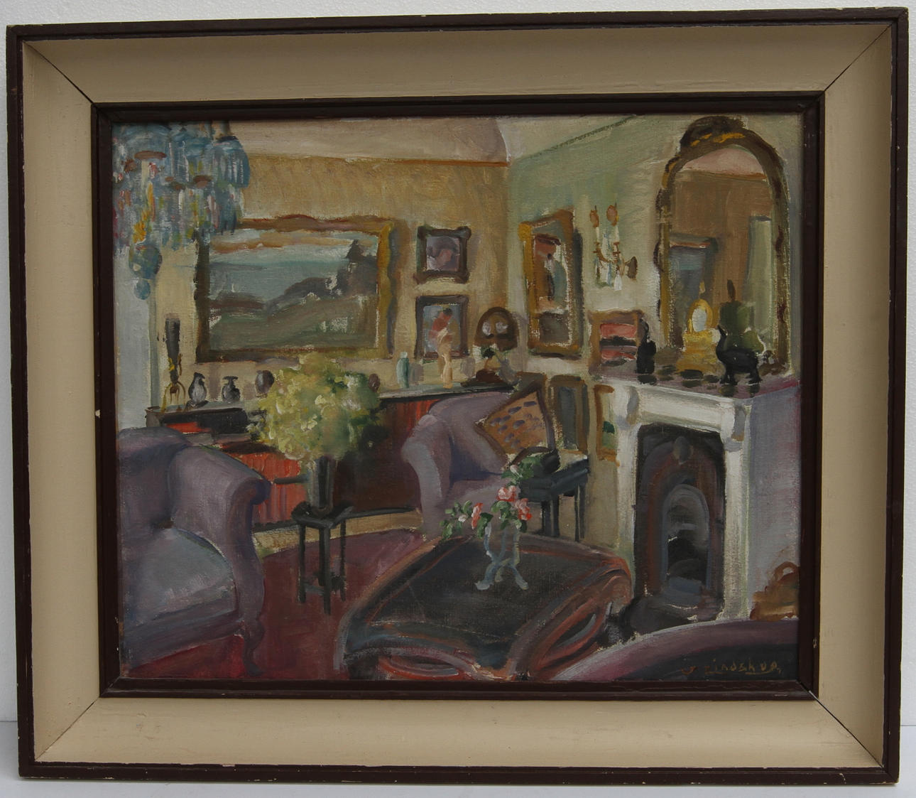 JOSEF LINDSKOG. Olja på duk, signerad.