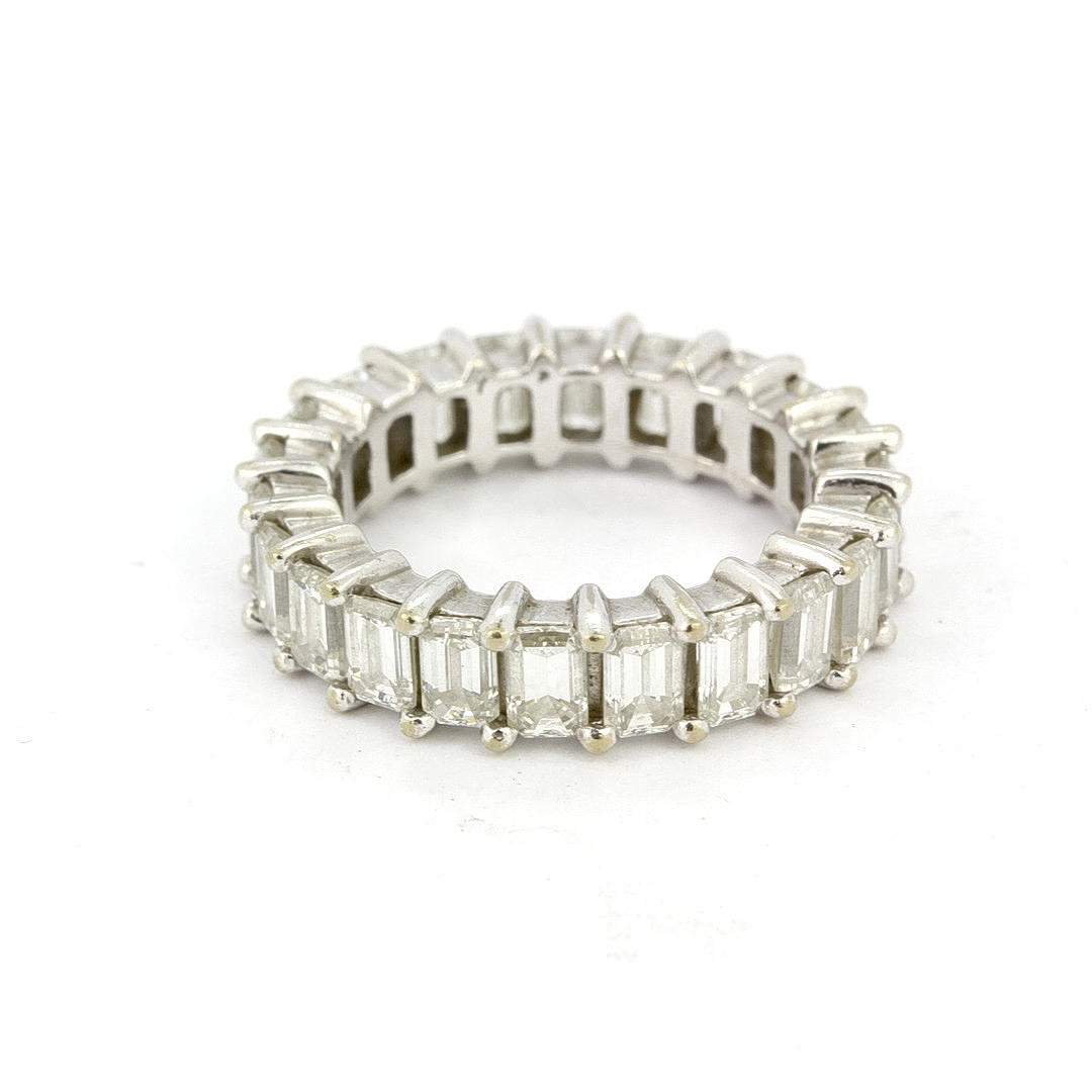 18CT WHITE GOLD DIAMOND FULL ETERNITY RING. Jewellery & Gemstones ...