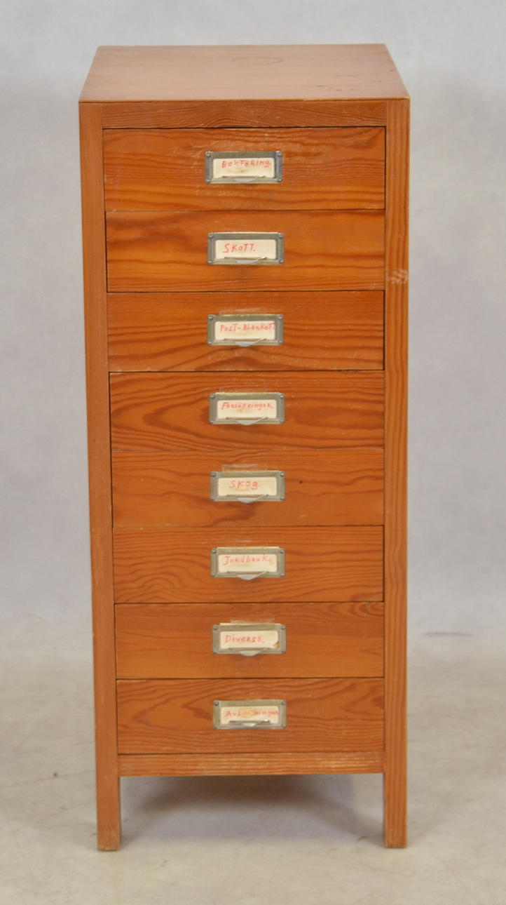 HURTS MED ARKIVLÅDOR, 1900-talets senare hälft.