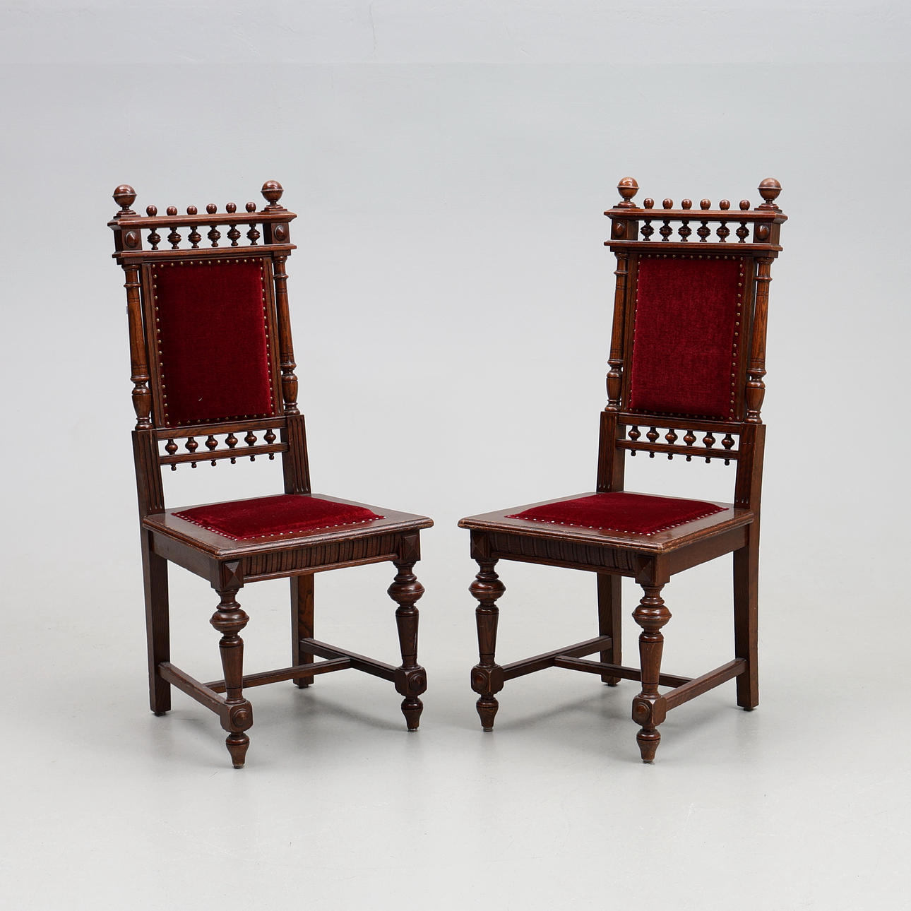 A pair of Neo-Renaissance chairs, later half of the 19th century ...
