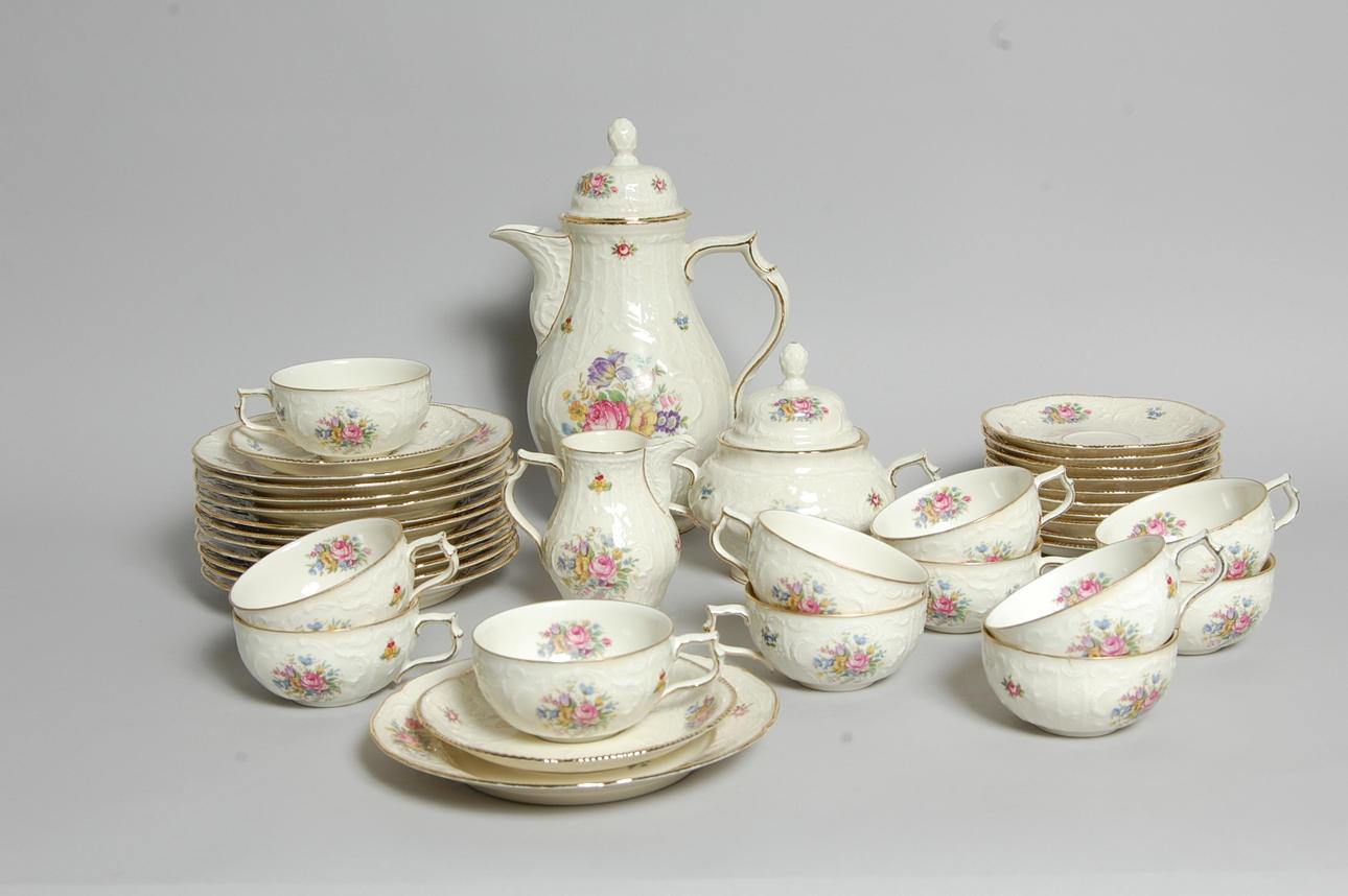 KAFFESERVIS, 38 delar, porslin," Sanssouci " Rosenthal.
