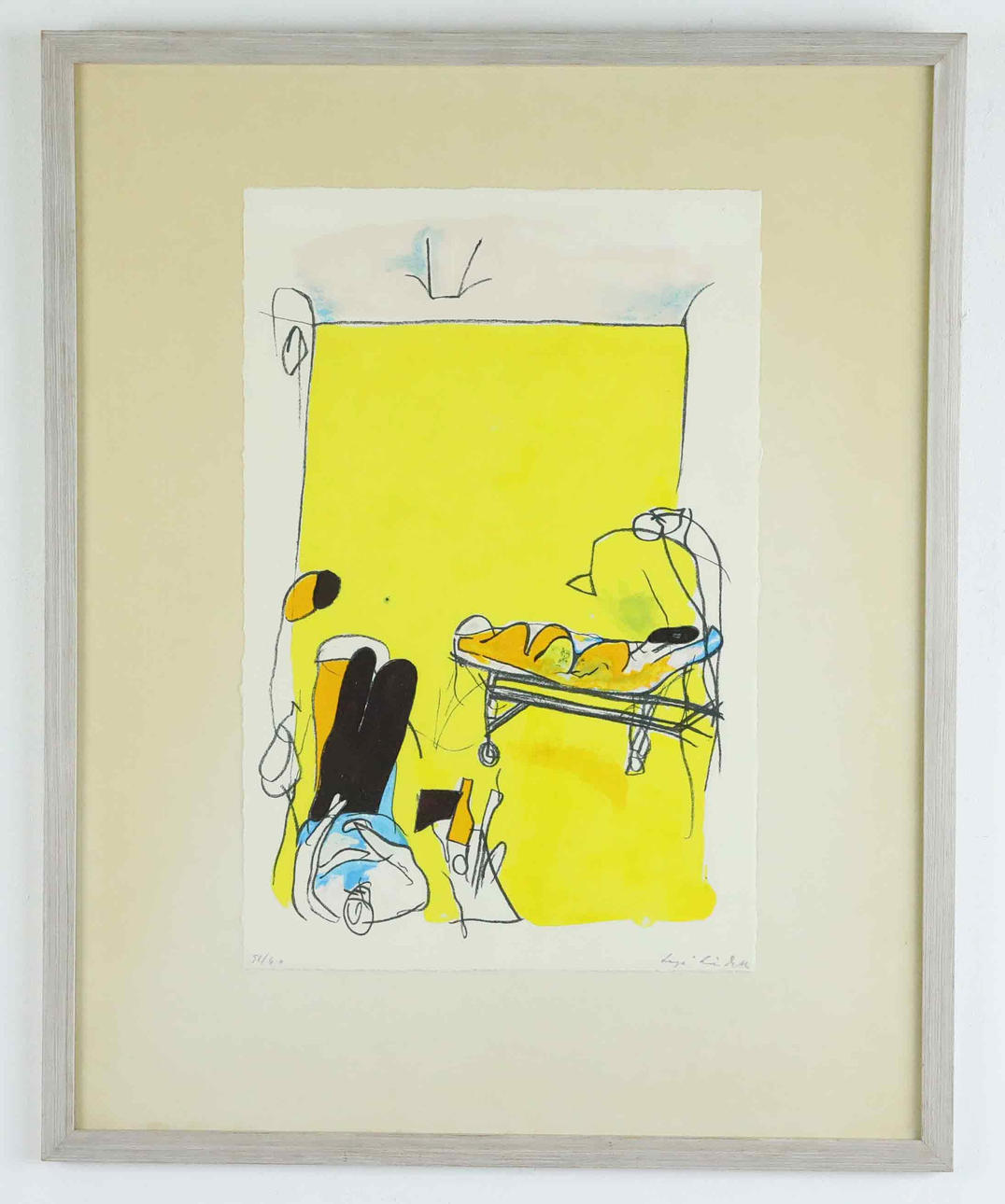 LAGE LINDELL. Lithograph, figural composition, numbered 51/60m signed.