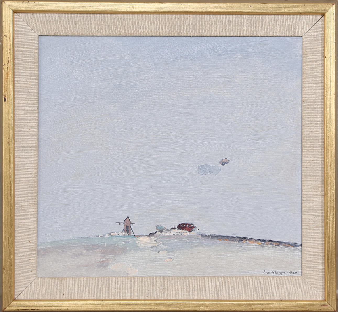 ÅKE PETTERSSON-NÅW. Ölands landskap, olja på duk, signerad.