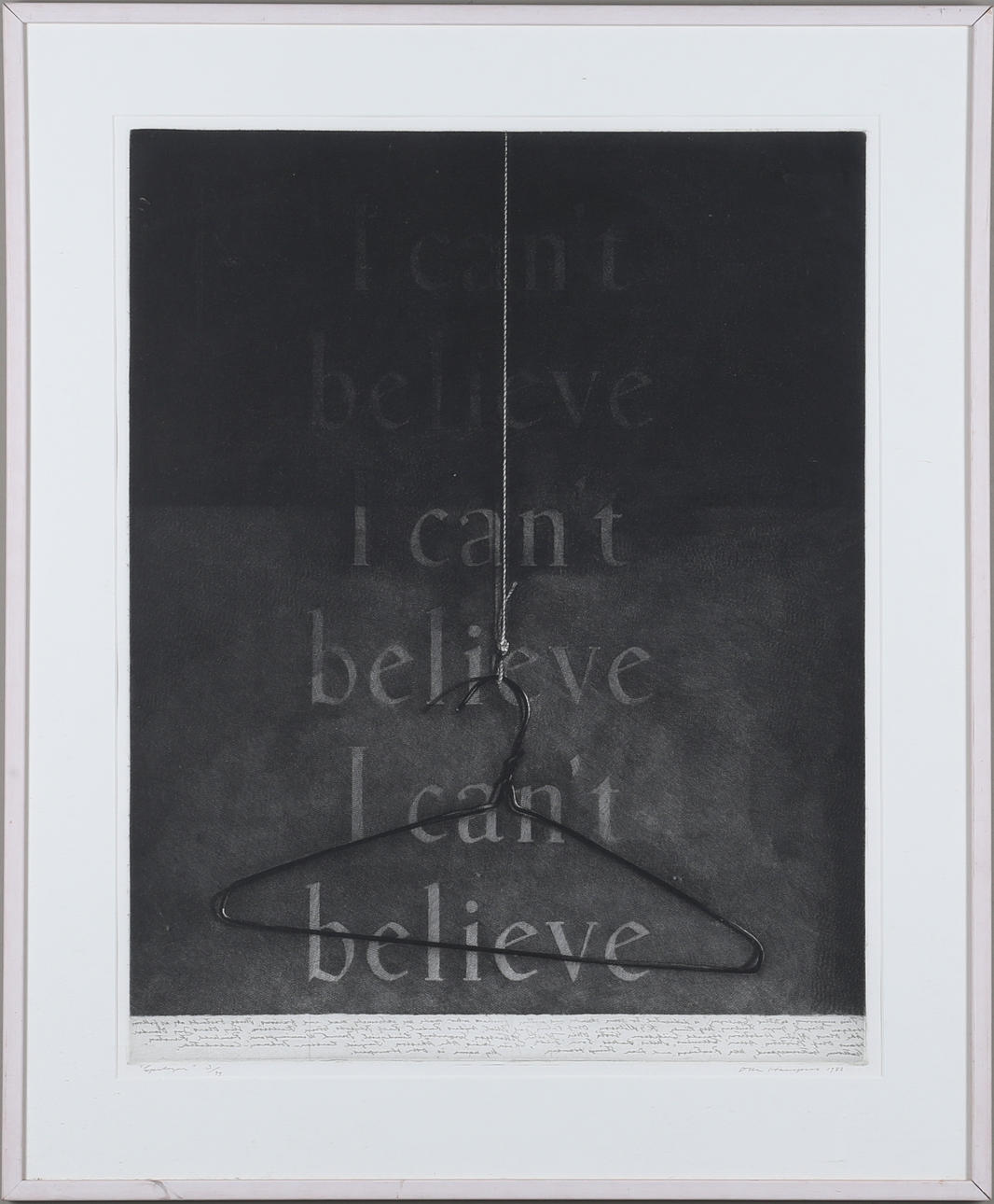 OLLE HANSPERS. "Epilouge", litografi, signerad, daterad 1983, numrerad 3/99.