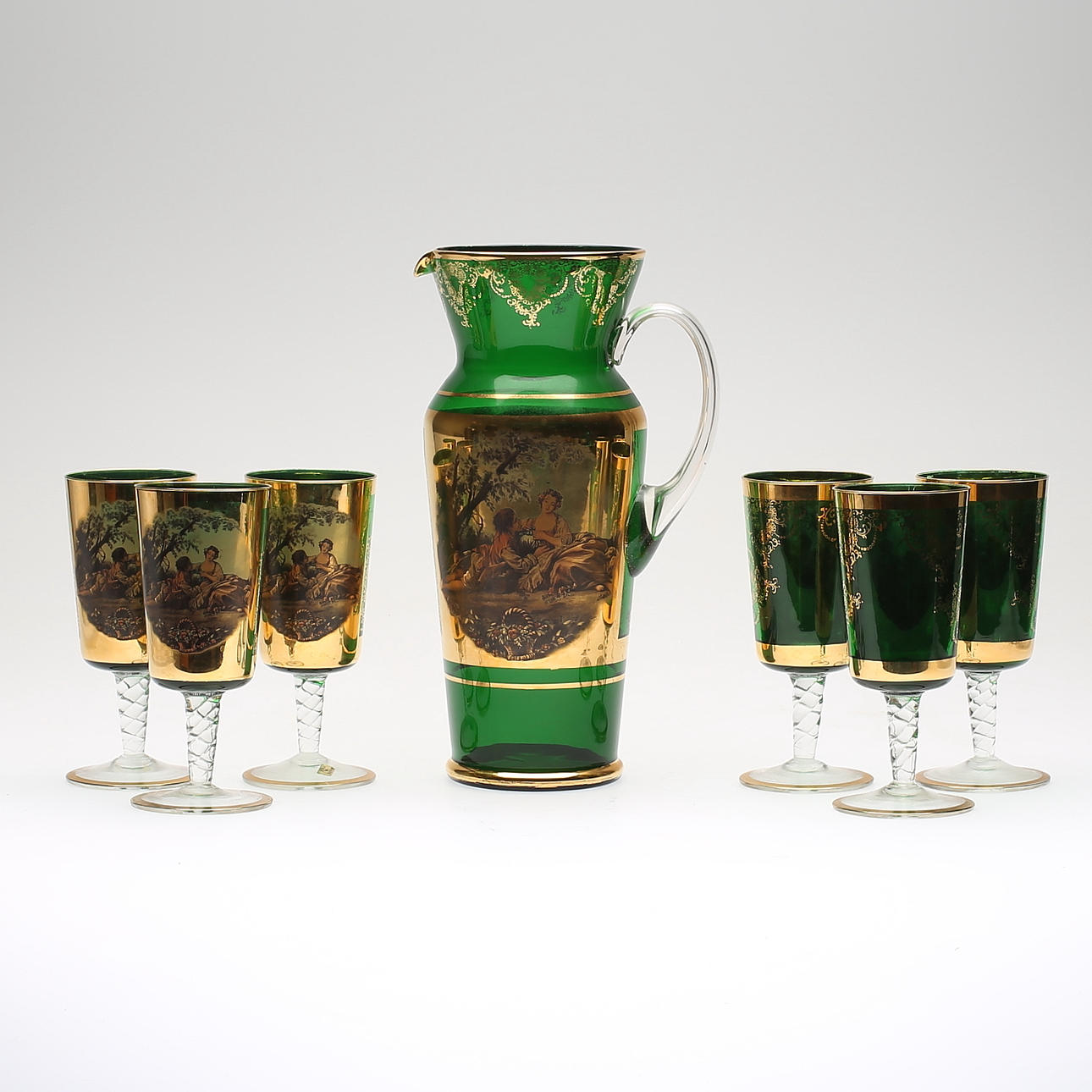 GLASSERVIS, 7 delar, Italien, 1900-talets andra del.