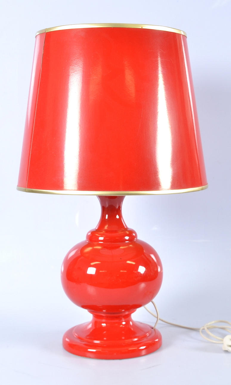 BORDSLAMPA, porslin, Miranda AB, 19/2000-tal.