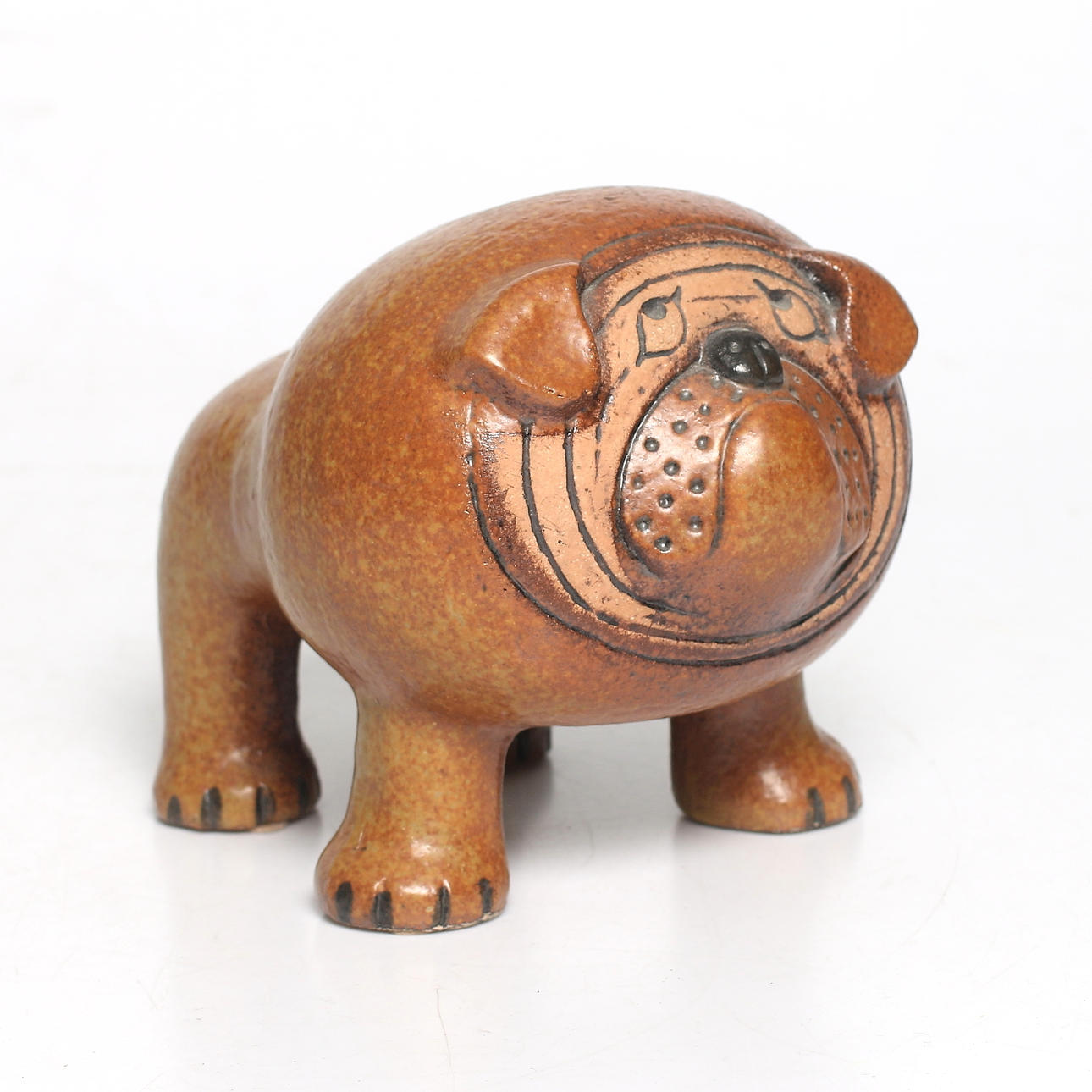 LISA LARSON. Figurin, stengods, Bulldog, Gustavsberg.