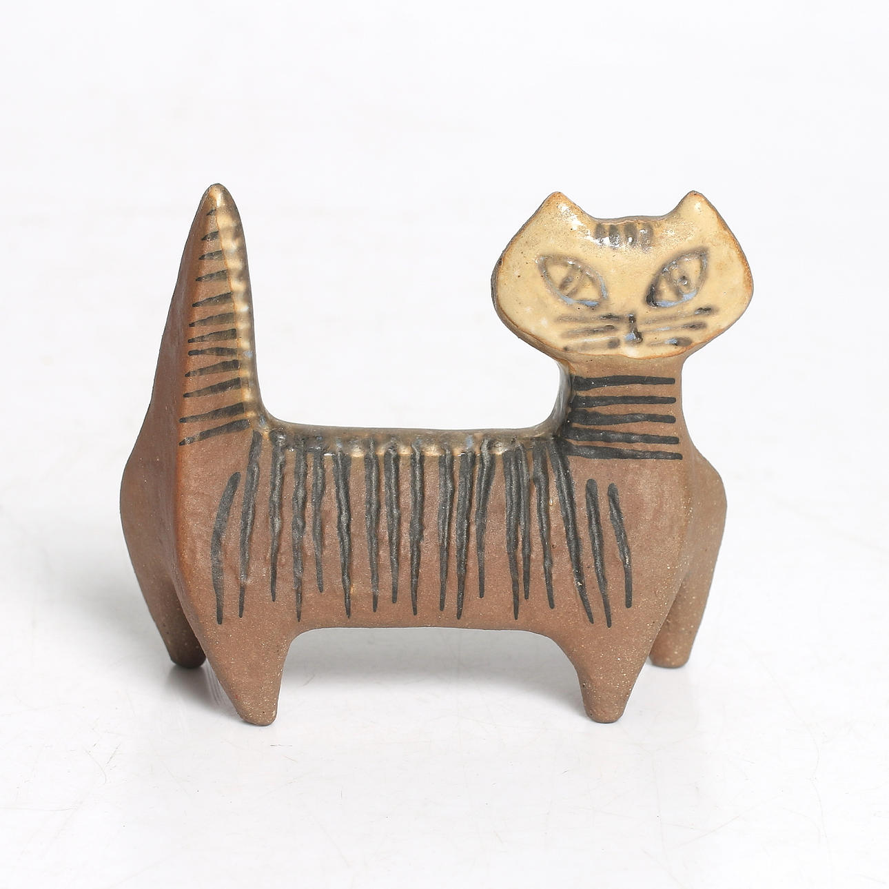 LISA LARSON. Figurine, stoneware, cat, Gustavsberg.