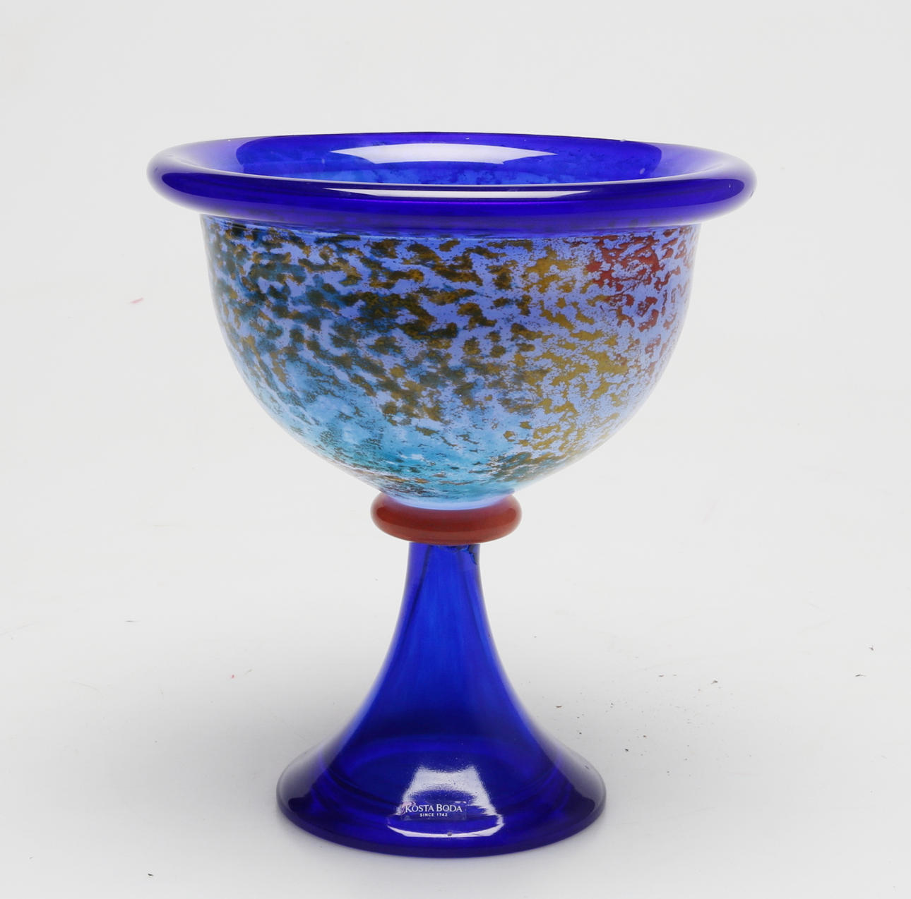 KJELL ENGMAN. SKÅL på fot, Konstglas, 1900-talets slut.