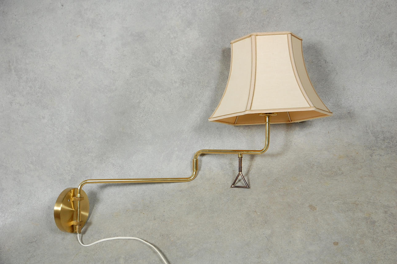 VÄGGLAMPA, vikbar, Tibro Armaturhantverk.