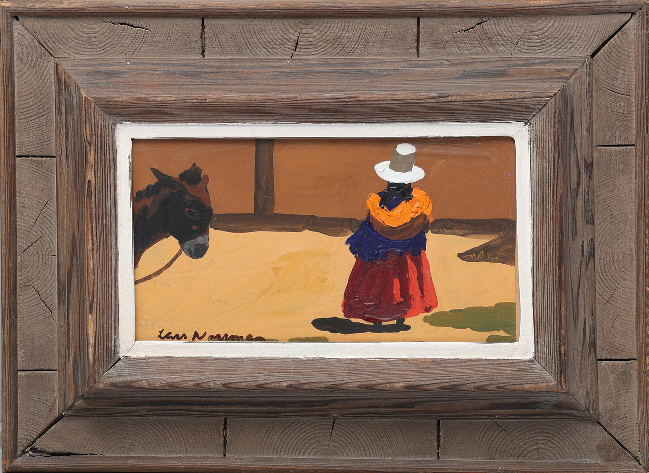 LARS NORMAN, gouache, on paper, “Bolivia”, Signed.