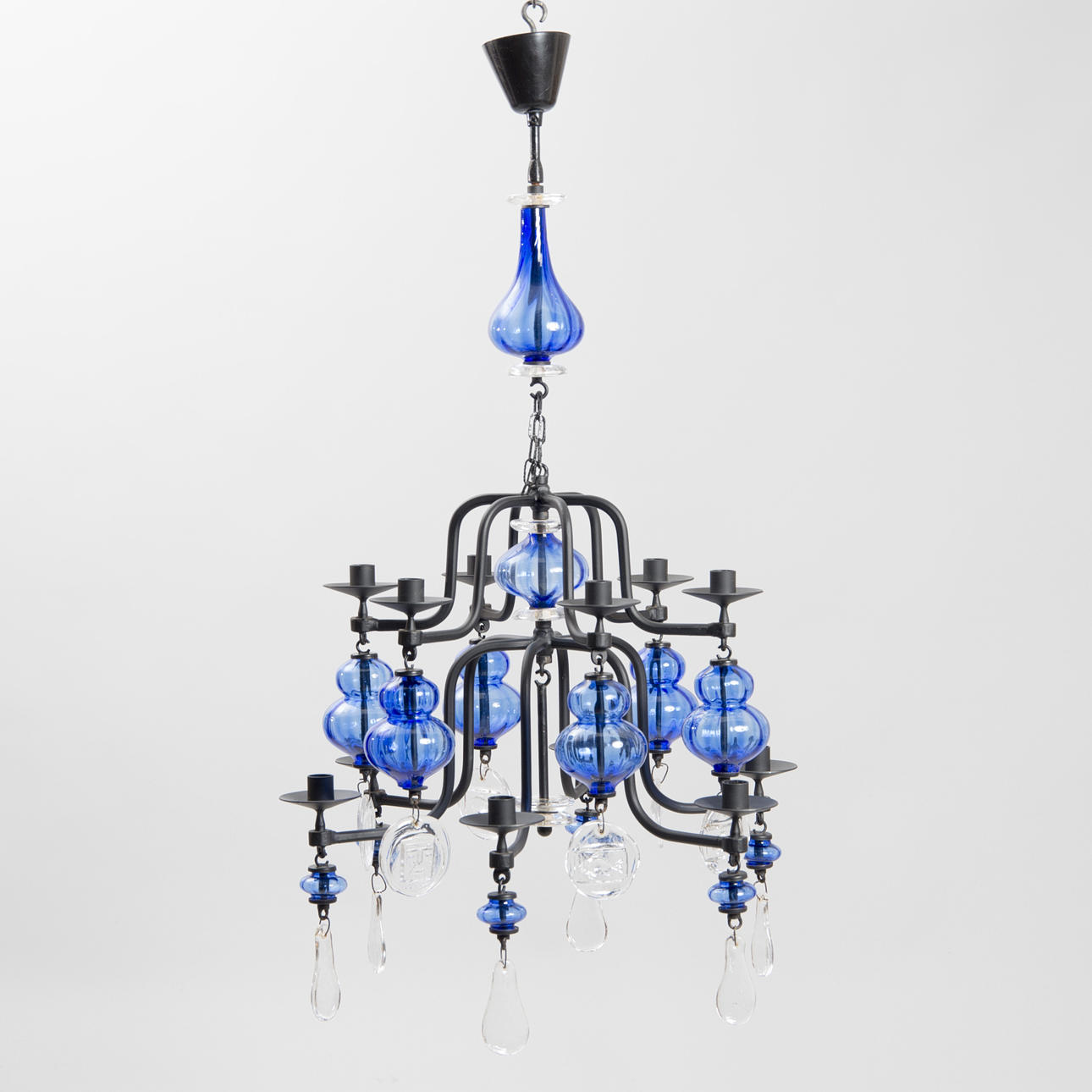 LJUSKRONA, 12-armad, glas/smide, Erik Höglund.