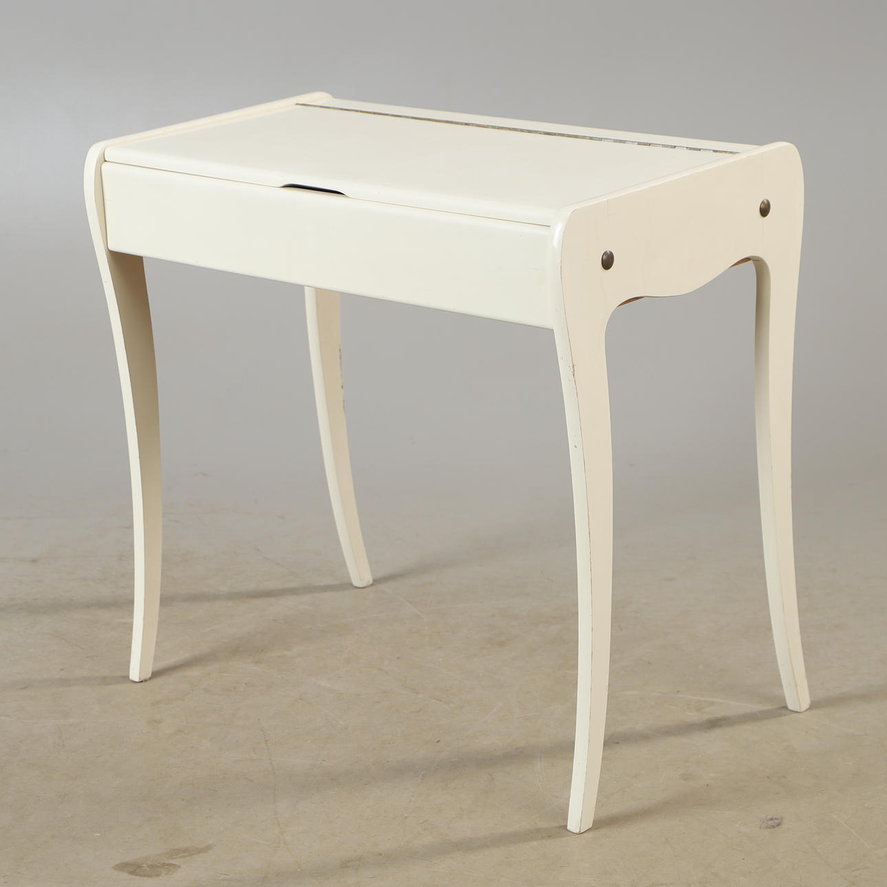 DRESSING TABLE, white lacquered, mid-20th century.