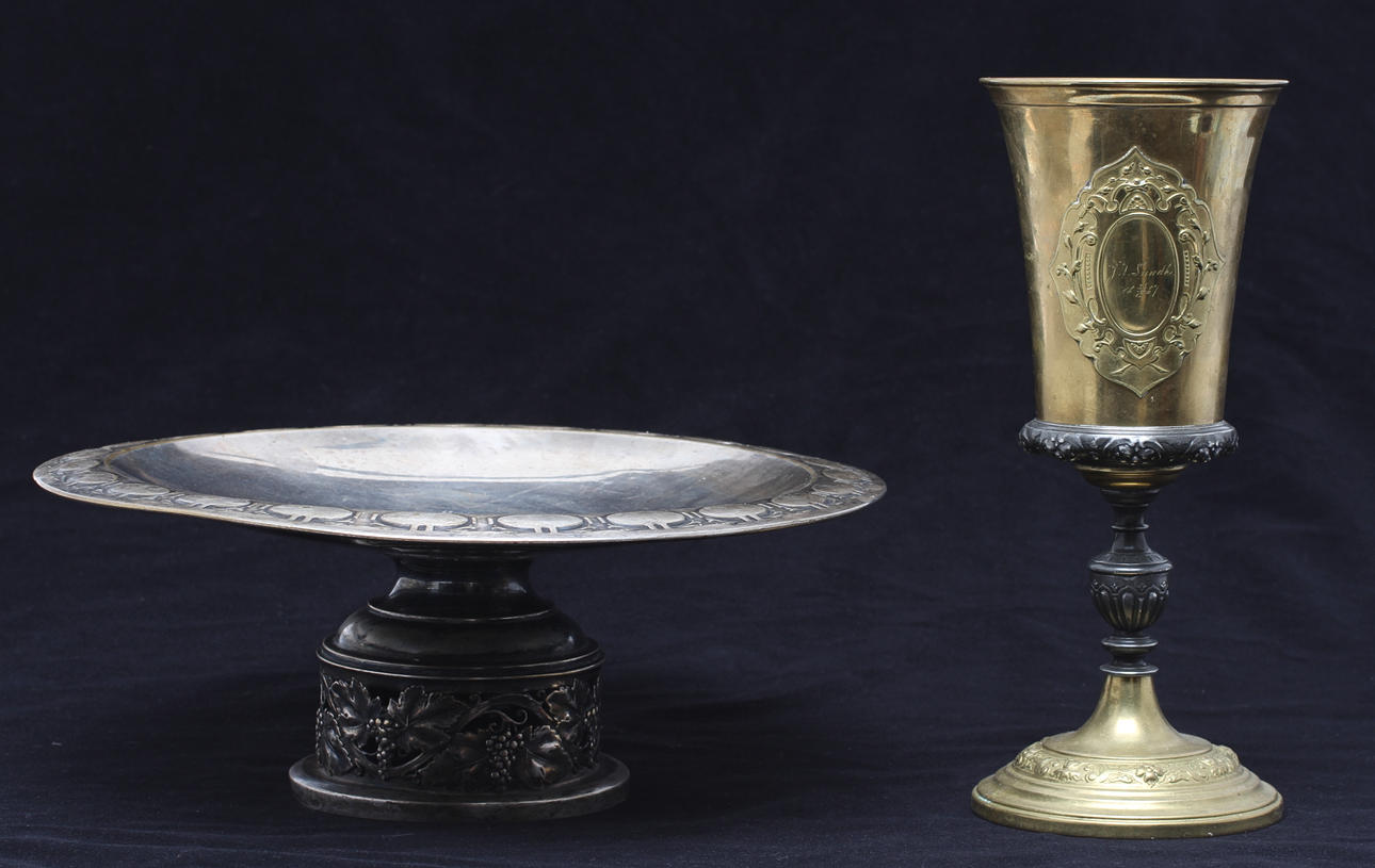 SKÅLFAT, på fot, Kayser, POKAL, WMF, nysilver.