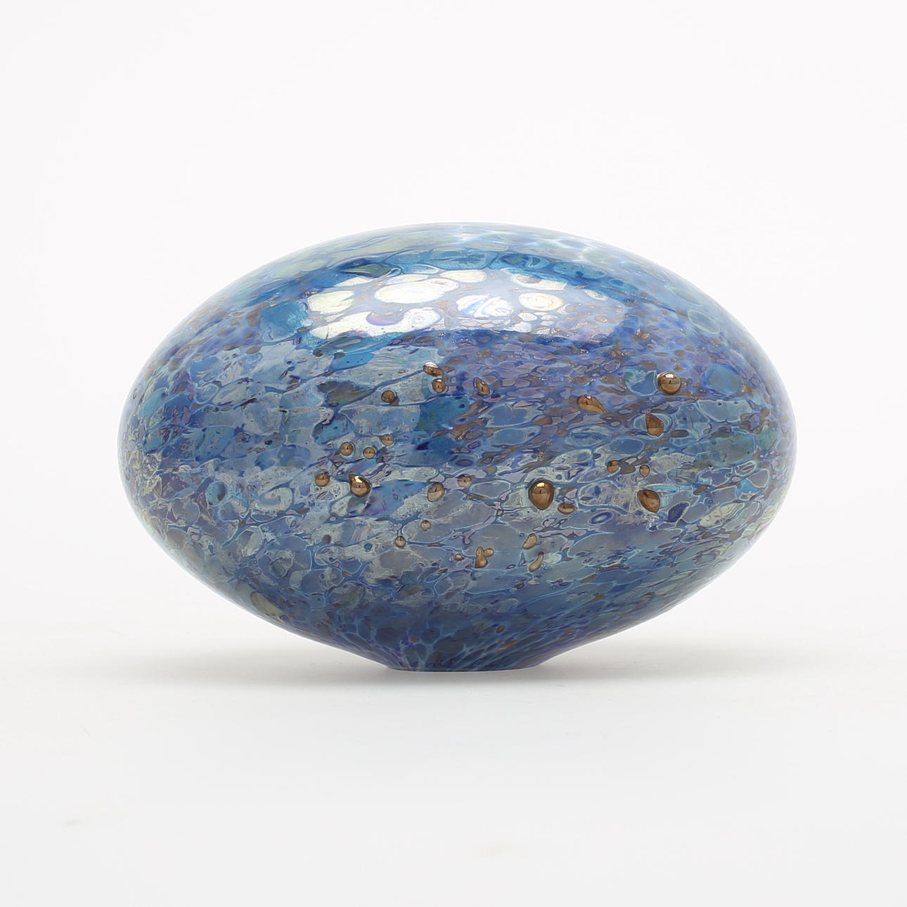 SKULPTUR, ägg, glas, Astrid Gate Johansfors, signerad.