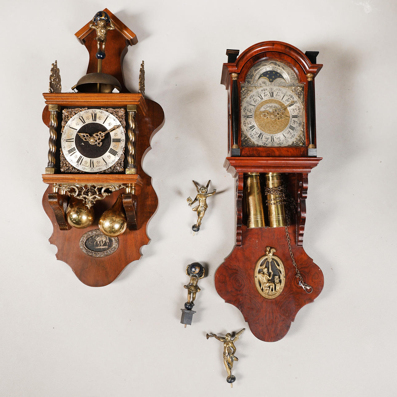 A TEMPUS FUGIT WALL CLOCK AND ONE OTHER WALL CLOCK (2). Clocks ...