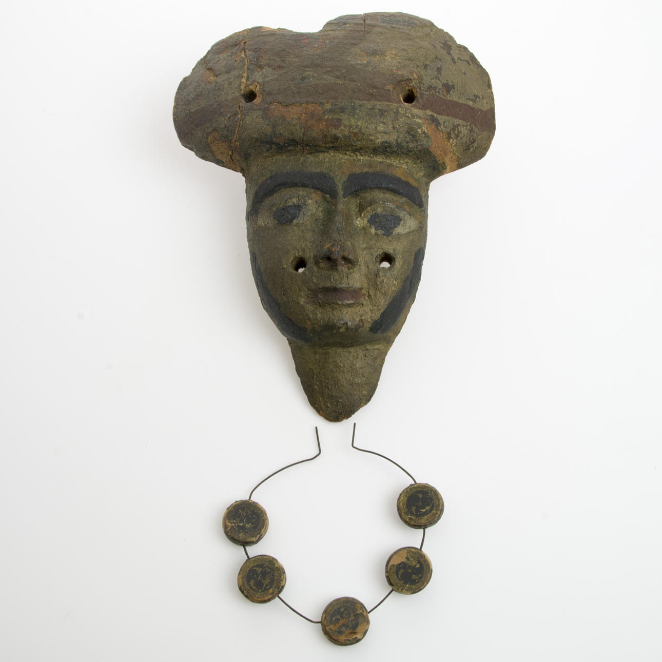 SKULPTUR, målat trä, 1700/1800-tal.