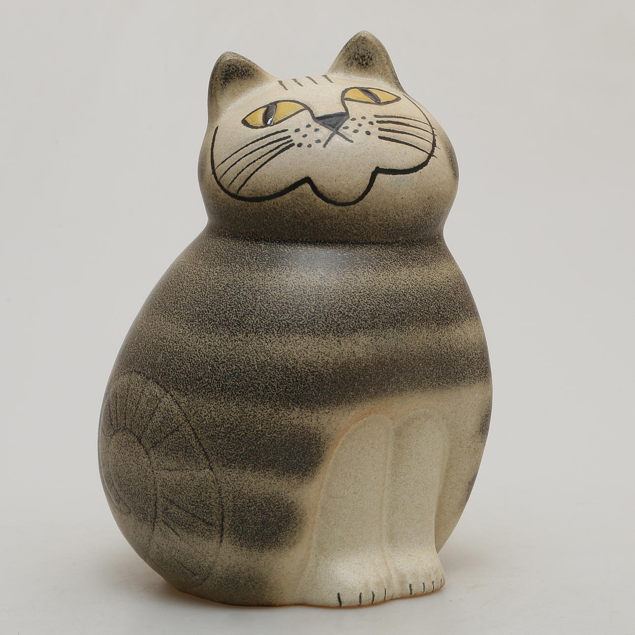Lisa Larson 猫 置物 LISA L. SWEDEN LISA LARSON. CAT “MIA MIDI” STONEWARE, SIGNED LISA L. K-STUDIO