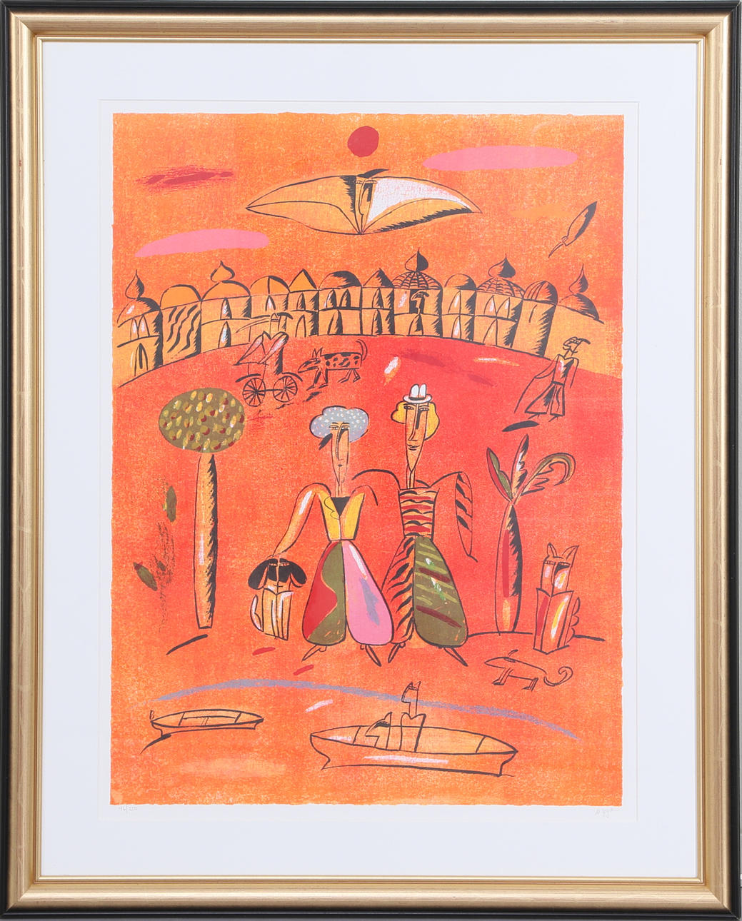 MADELEINE PYK. färglitografi, signerad och numrerad 46/250.