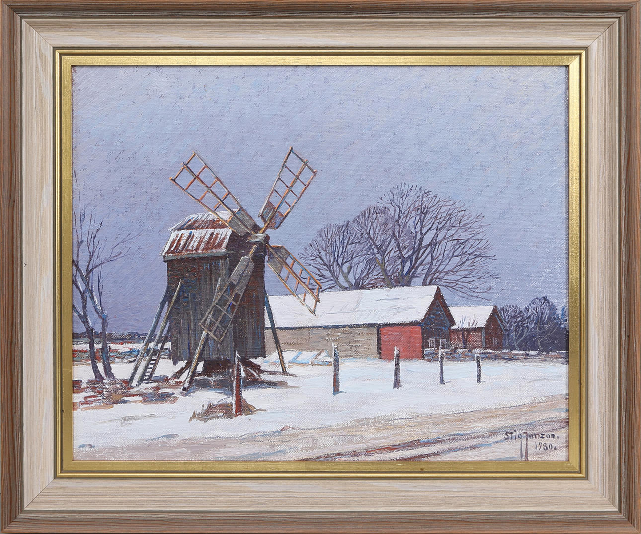 STIG JONZON. Oljemålning på duk, signerad och daterad 1980.