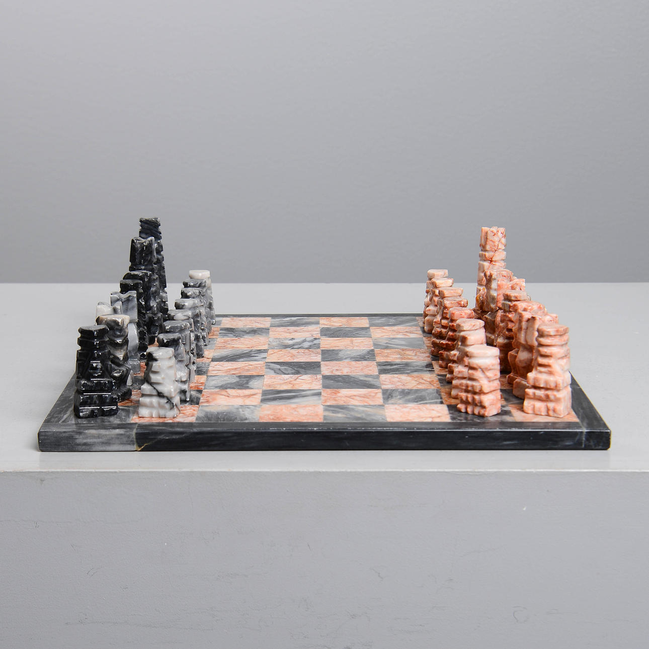 SCHACHSPIEL MIT FIGUREN, Stein.