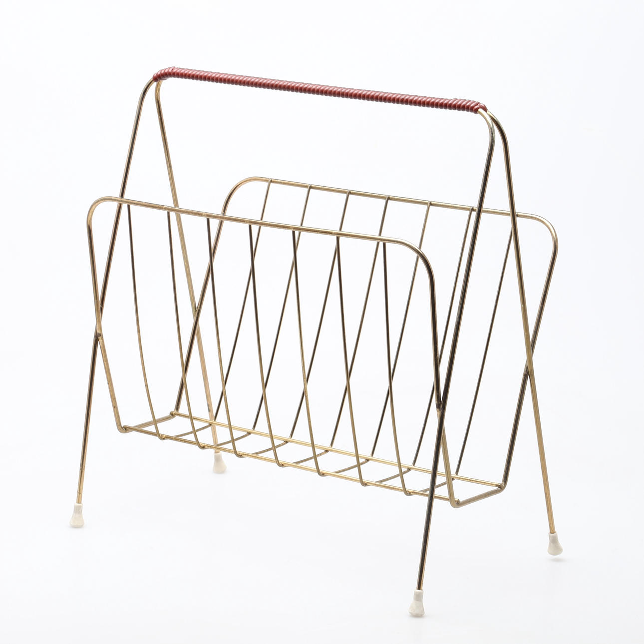 TIDNINGSSTÄLL, metall, 1950-tal.