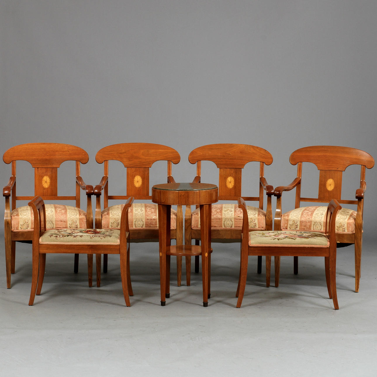 SALONGSMÖBEL, 9 delar, Karl-Johanstil.