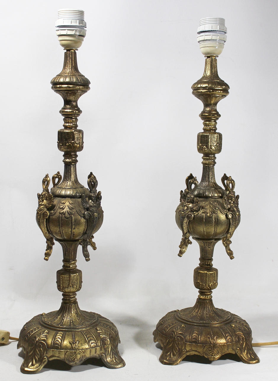 LAMPOR, paret, förgylld brons.