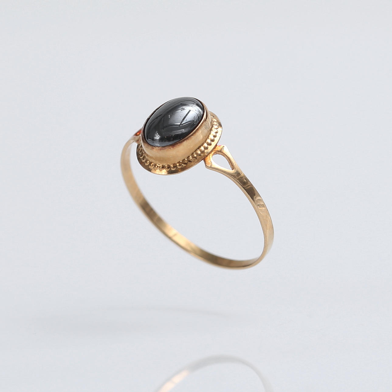 Anillo De Acero Quirúrgico Y Hematite – Joyas De Acero Uruguay