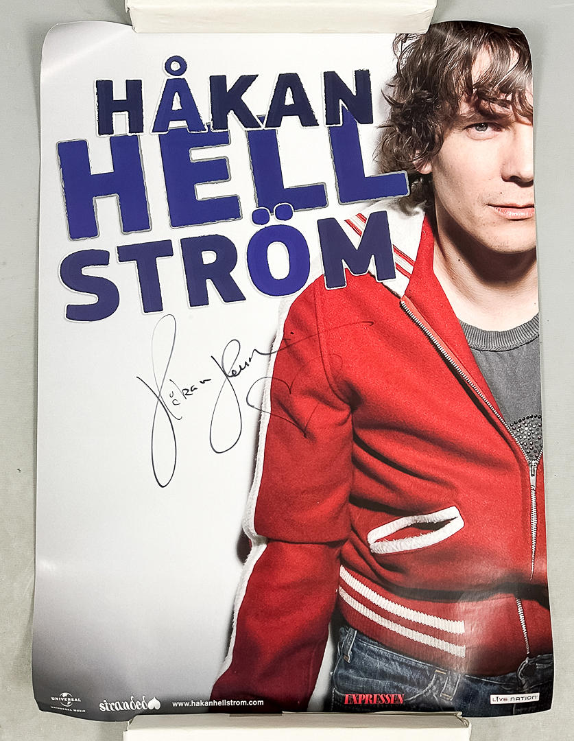 POSTERS, 4, Swedish artists, including Håkan Hellström, signed.