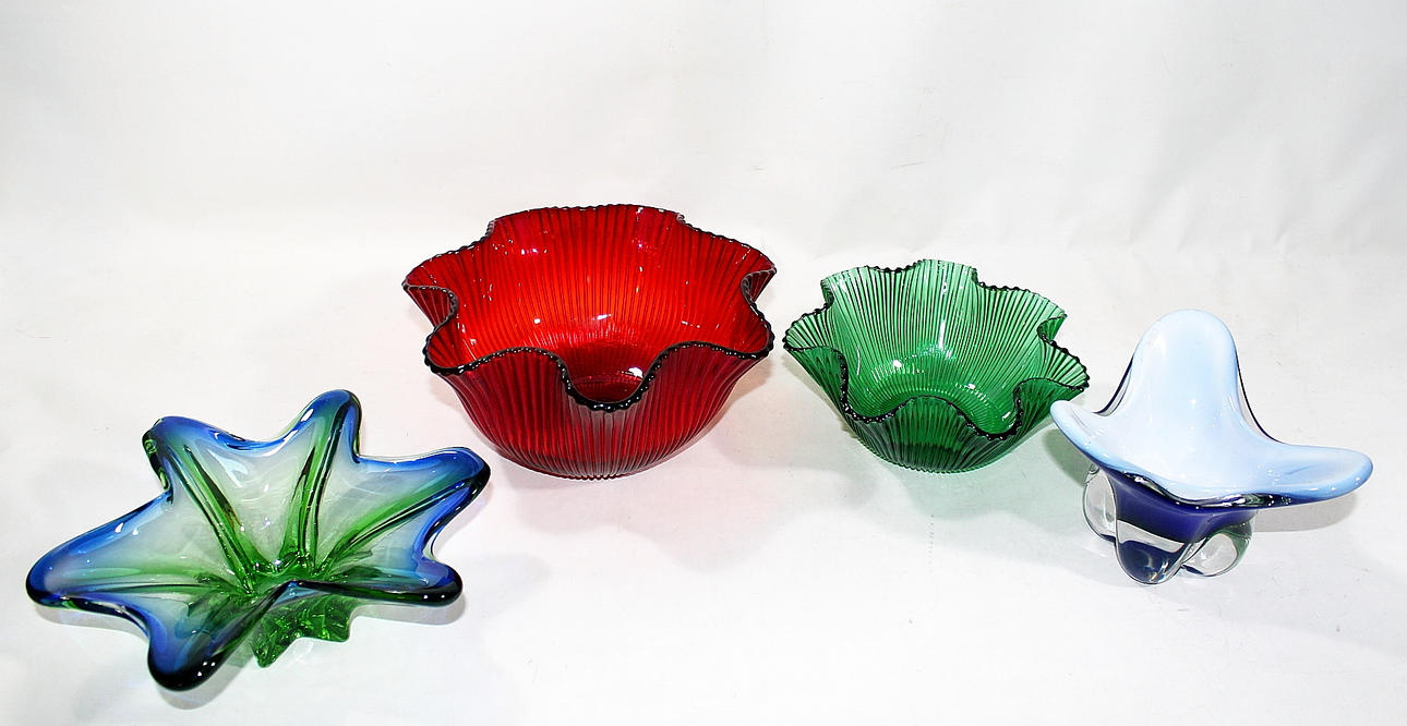 SKÅLAR, glas, 4 st, troligtvis 1st COUQILLE.