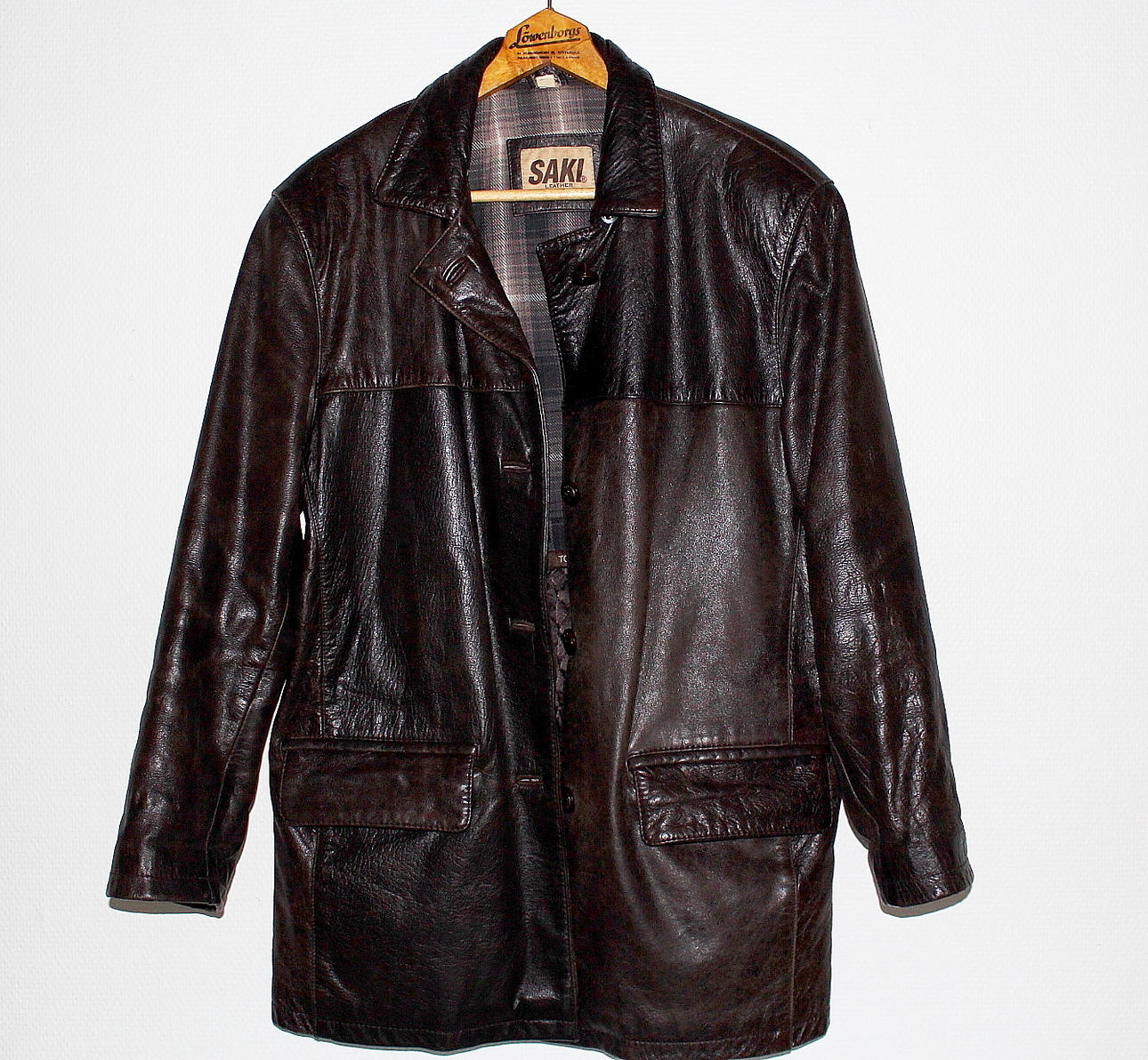 HERRJACKA, läder , Saki.