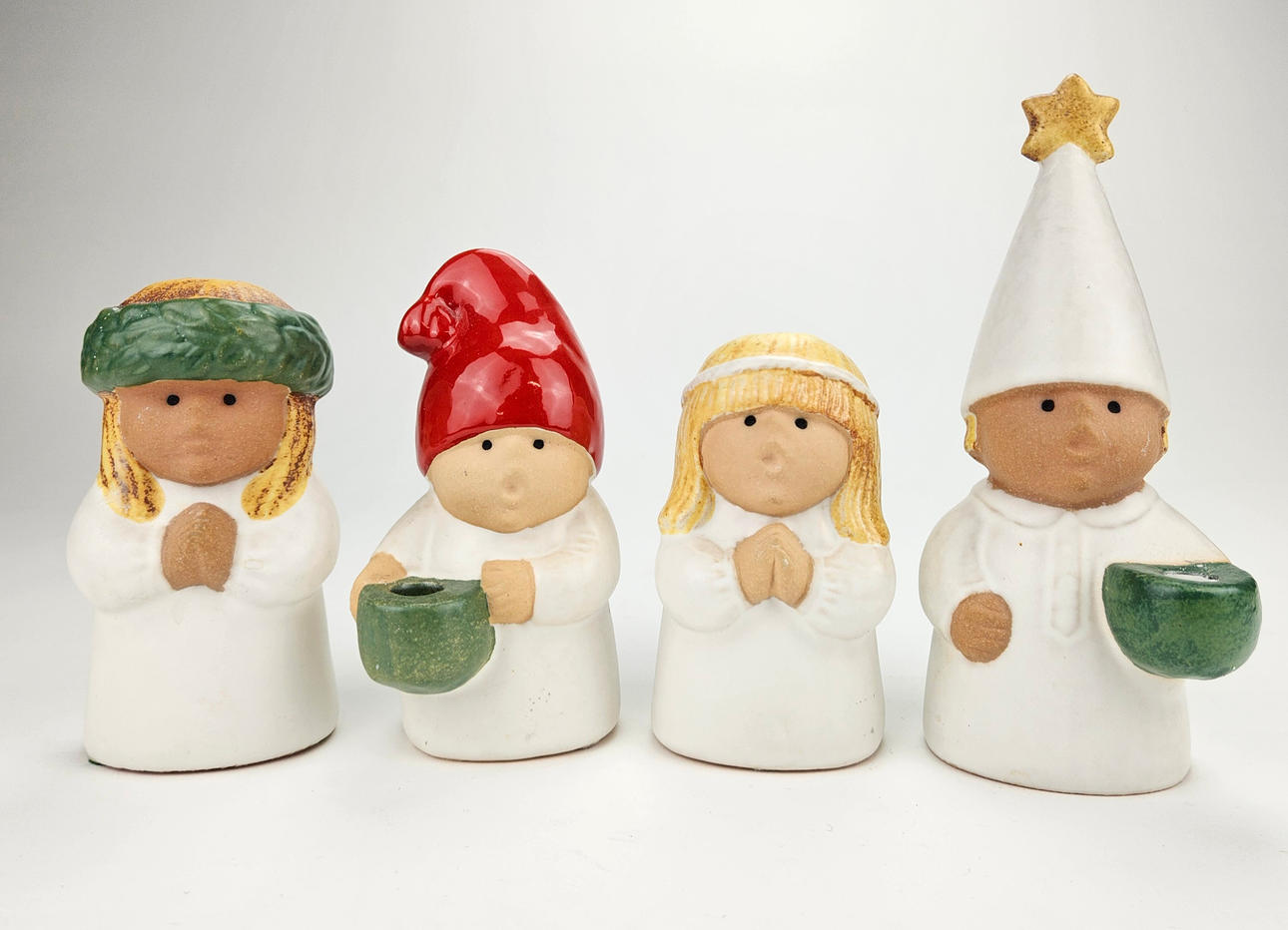 LISA LARSON. Luciatåg, 4 delar, "Advent", Rörstrand.