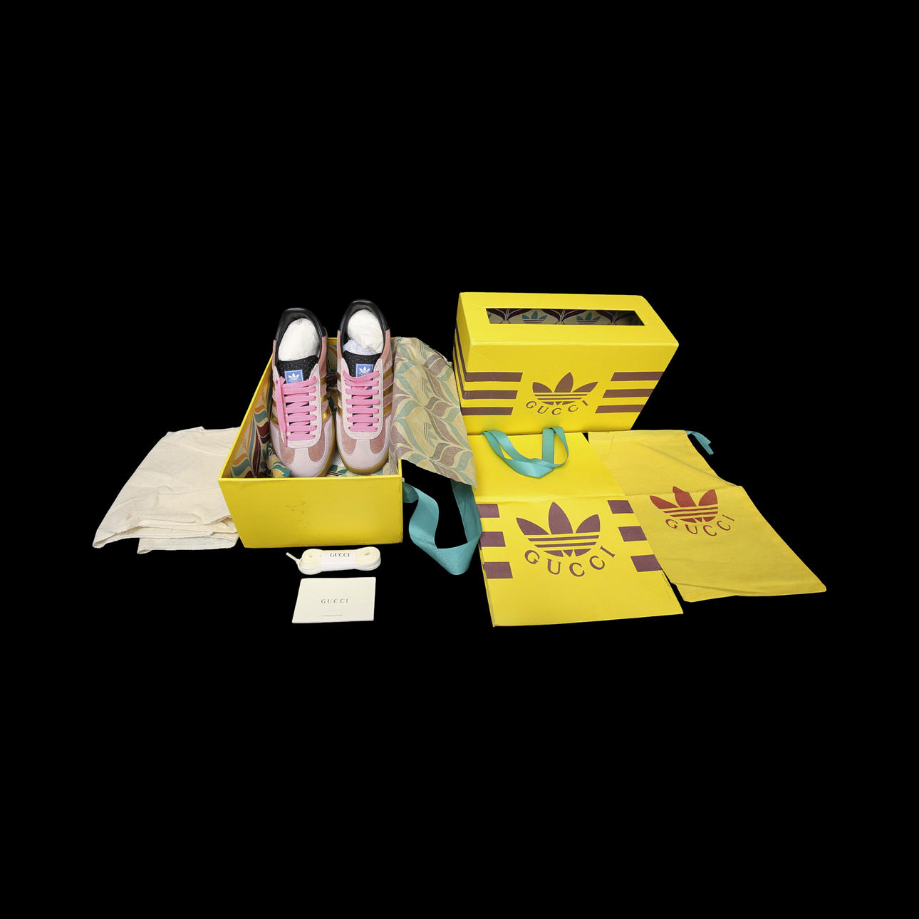 SNEAKERS ADIDAS/GUCCI, Gazelle, Pink Velvet, new in carton. Vintage &  Designer Fashion - Auctionet