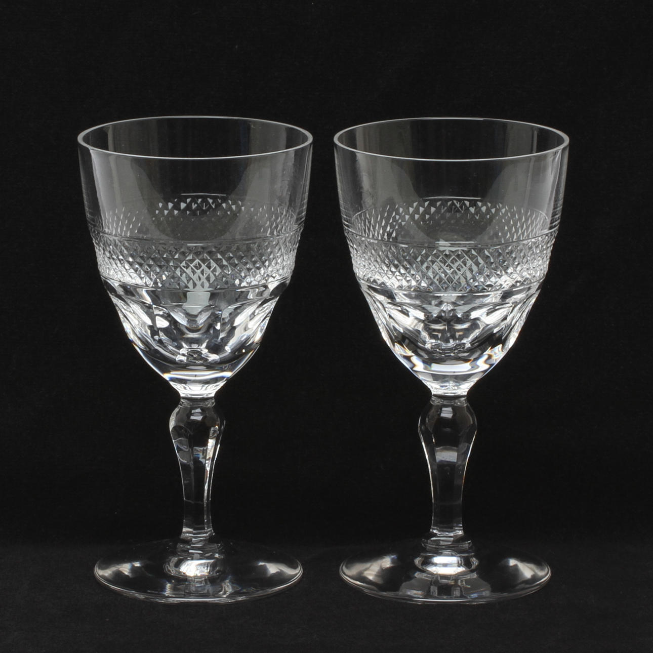 VINGLAS, 6 st, "Rio", Edward Hald Orrefors, 1900-tal.