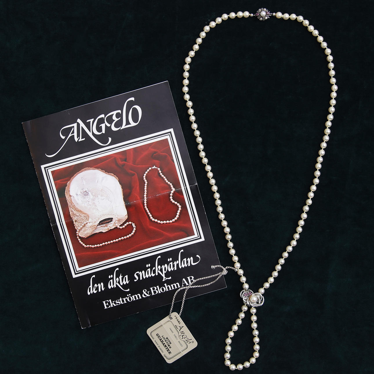 PEARL NECKLACE, “Angelo” with silver clasp.
