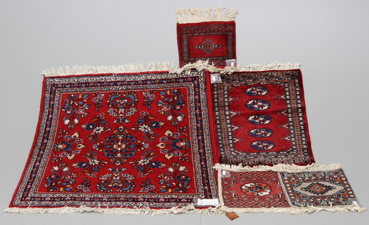 ORIENTMATTOR 5 st, 88X90, 58X46 och mindre.