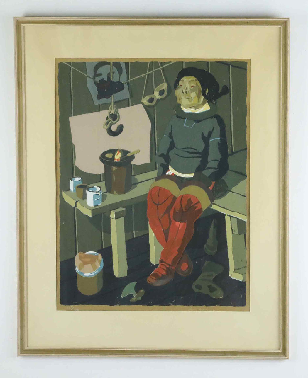 Lars Norrman 『Dorande Inuit』　リトグラフ LARS NORRMAN. Lithograph in colour, “Dorande Inuit”, signed