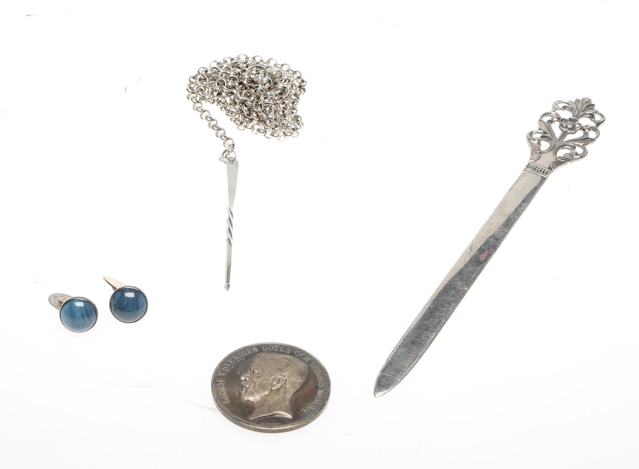 SAMLING SILVER, 4 delar, 1900-tal.