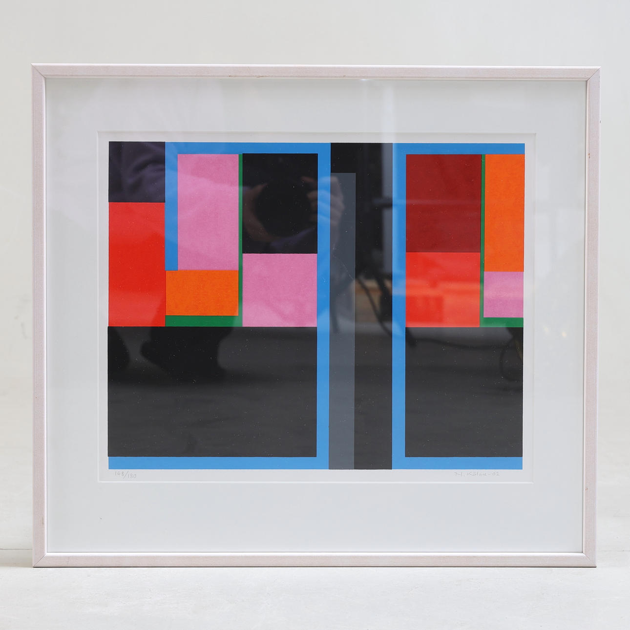 NILS KÖLARE. Geometric composition, lithograph, signed, dated -02 and numbered 168/180.