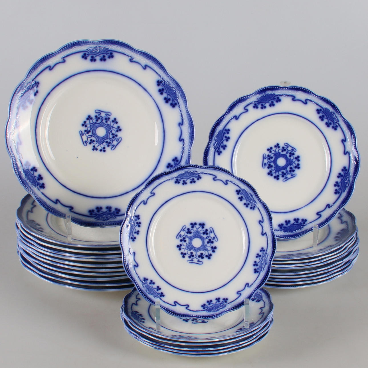 MATSERVIS, 27 delar, flintgods, "Lorne", Grindley, Staffordshire, England, 1900-talets början.