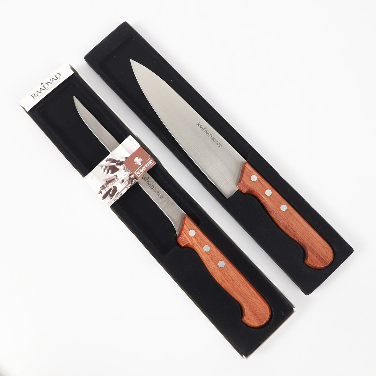 KNIVAR, 2 stycken, rostfritt stål/rosenträ, Raadvad, Danmark, 2000-tal ...