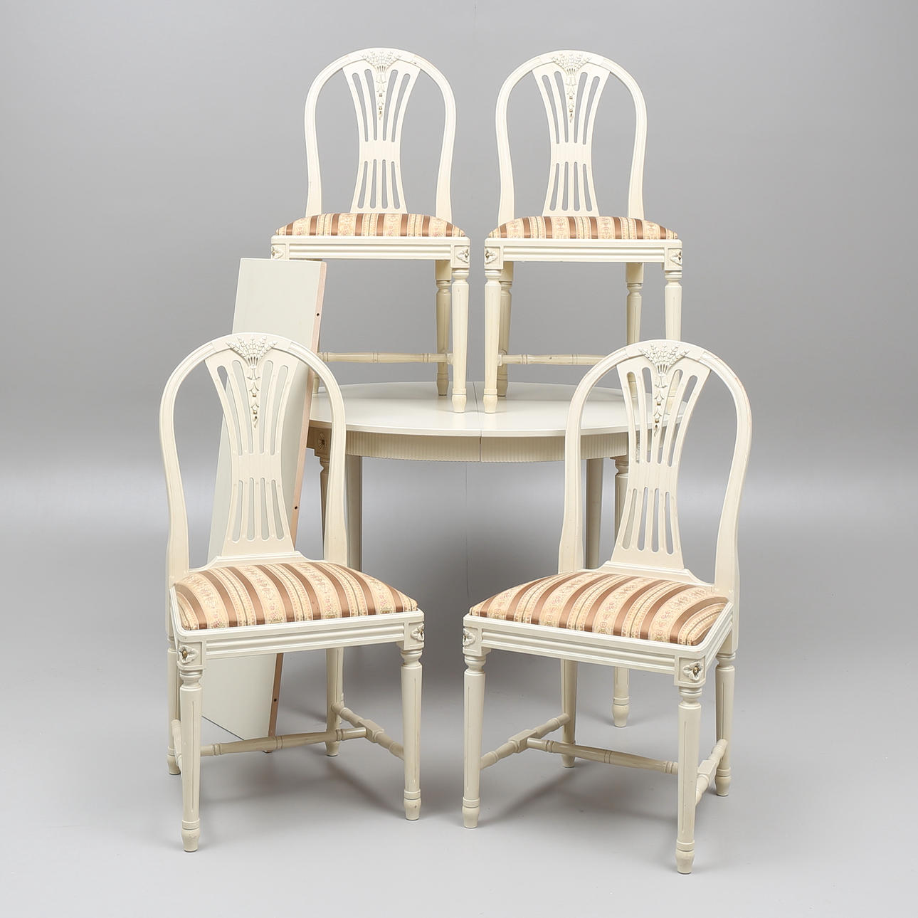 MATSALSMÖBEL, 5 delar, gustaviansk stil, "Axet", 1900-tal.