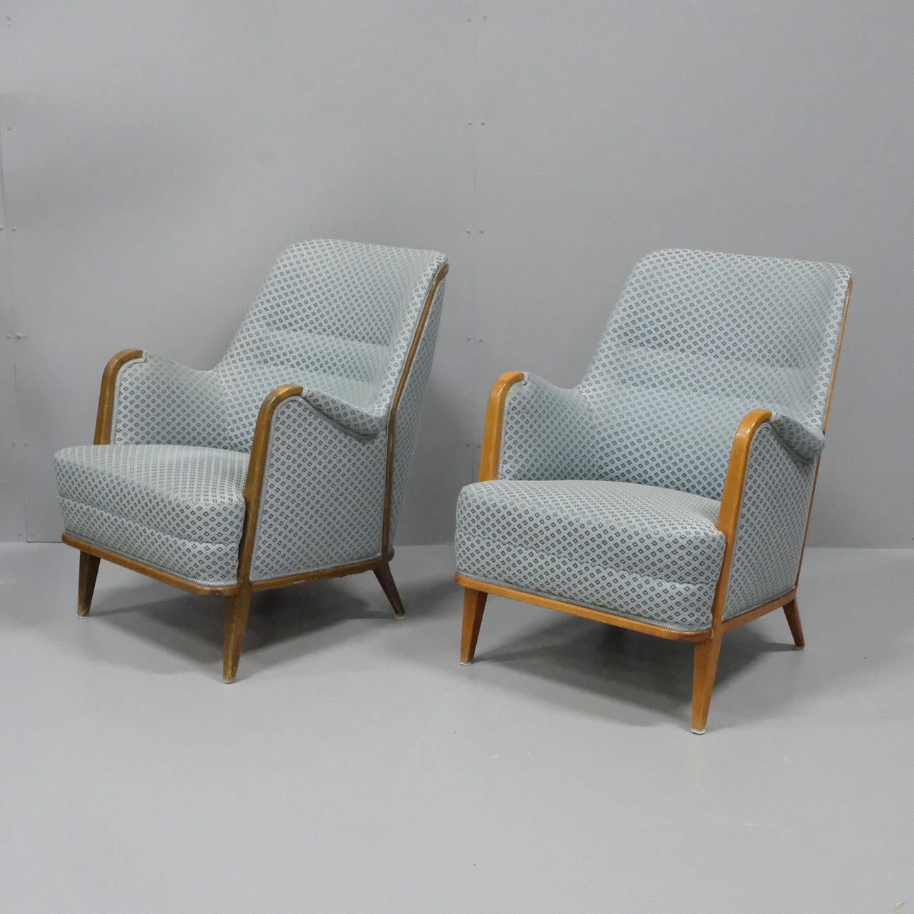 ARMCHAIRS, SWEDISH MODERN, 1940/50'S, TWO.