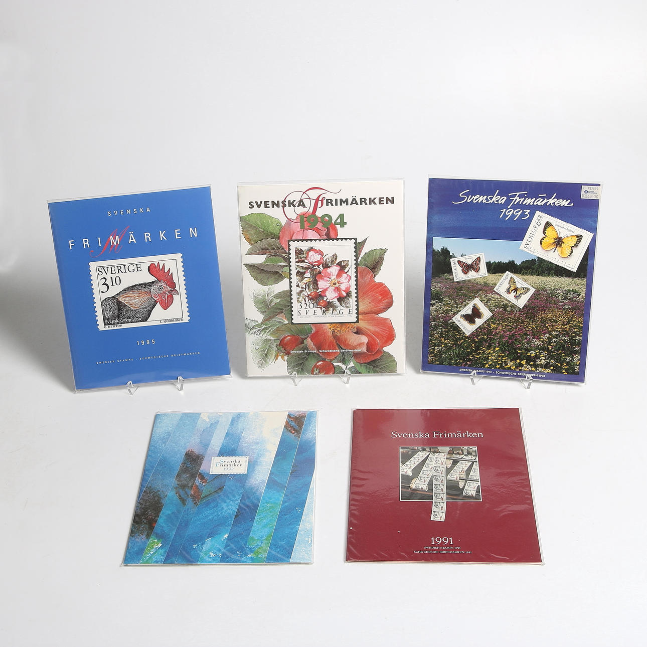 FRIMÄRKEN, 10 st. årssatser, 1900-tal, nominellt värde 2588 SKr.